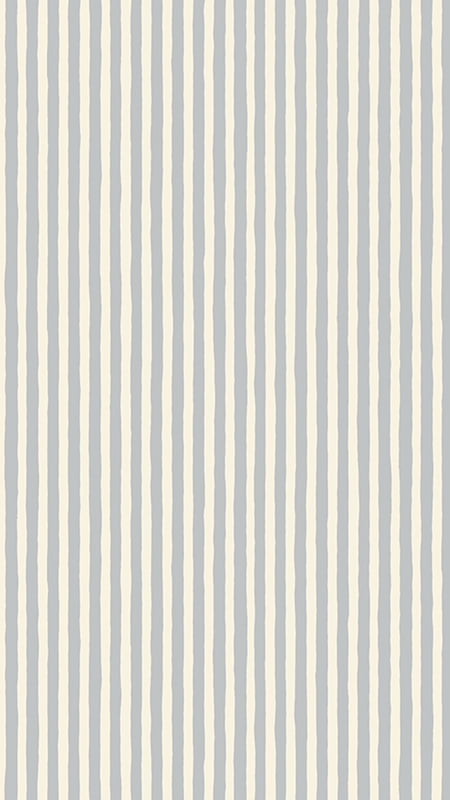Hand Painted Stripe - Barton Blue - Cotswold White