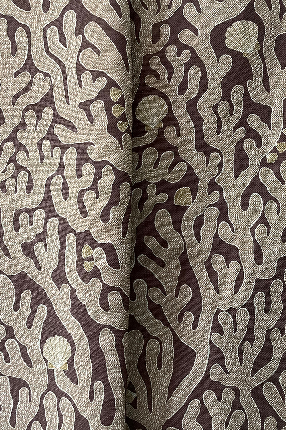 Coral Fabric - Purple Brown