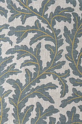 Frond Ogee Fabric - Light Blue