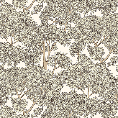 Stockend Woods Wallpaper - Cotswold White and Maitland Green