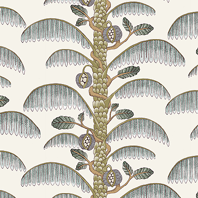 Palm Stripe Wallpaper - Clarke White