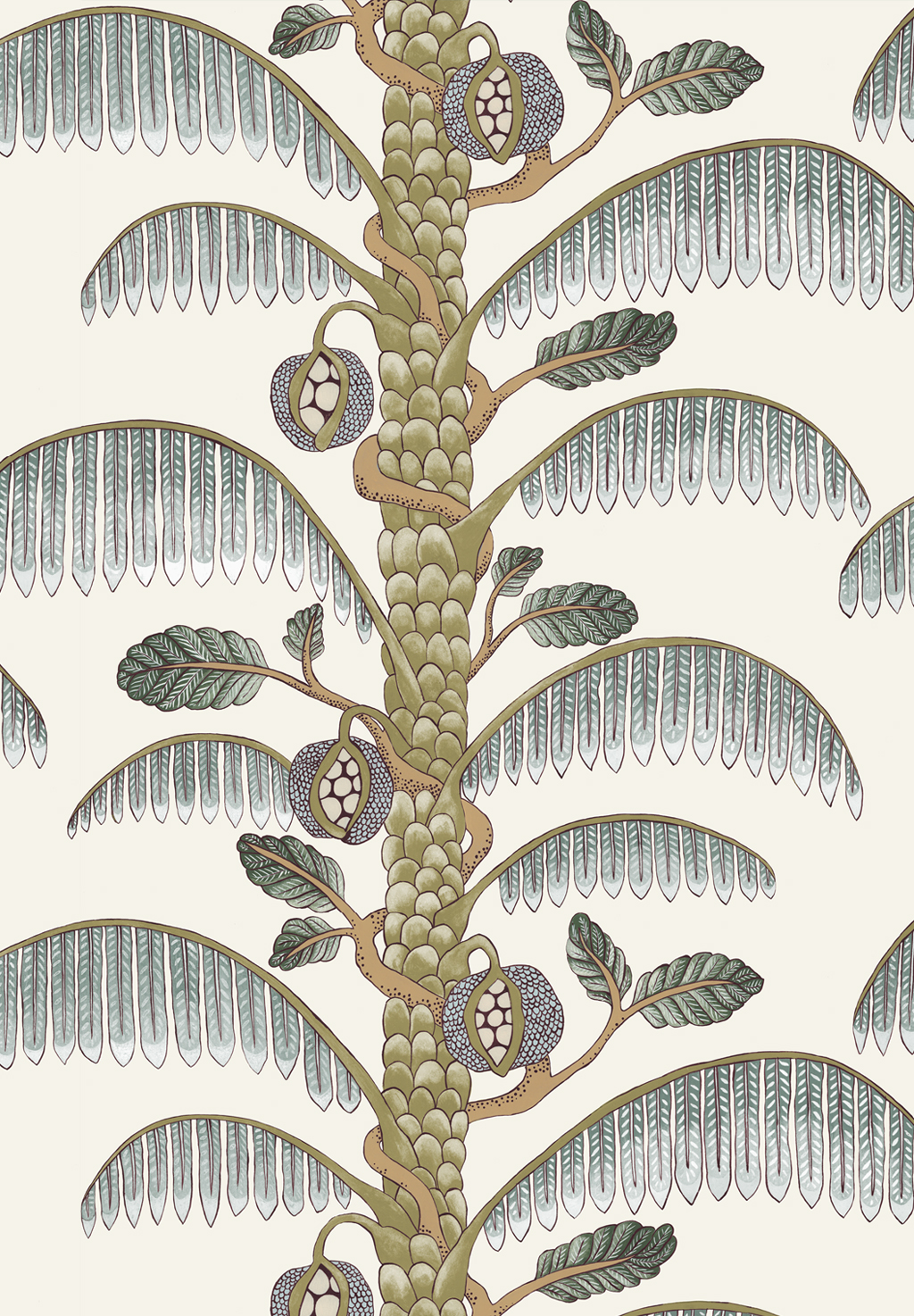 Palm Stripe Wallpaper - Clarke White