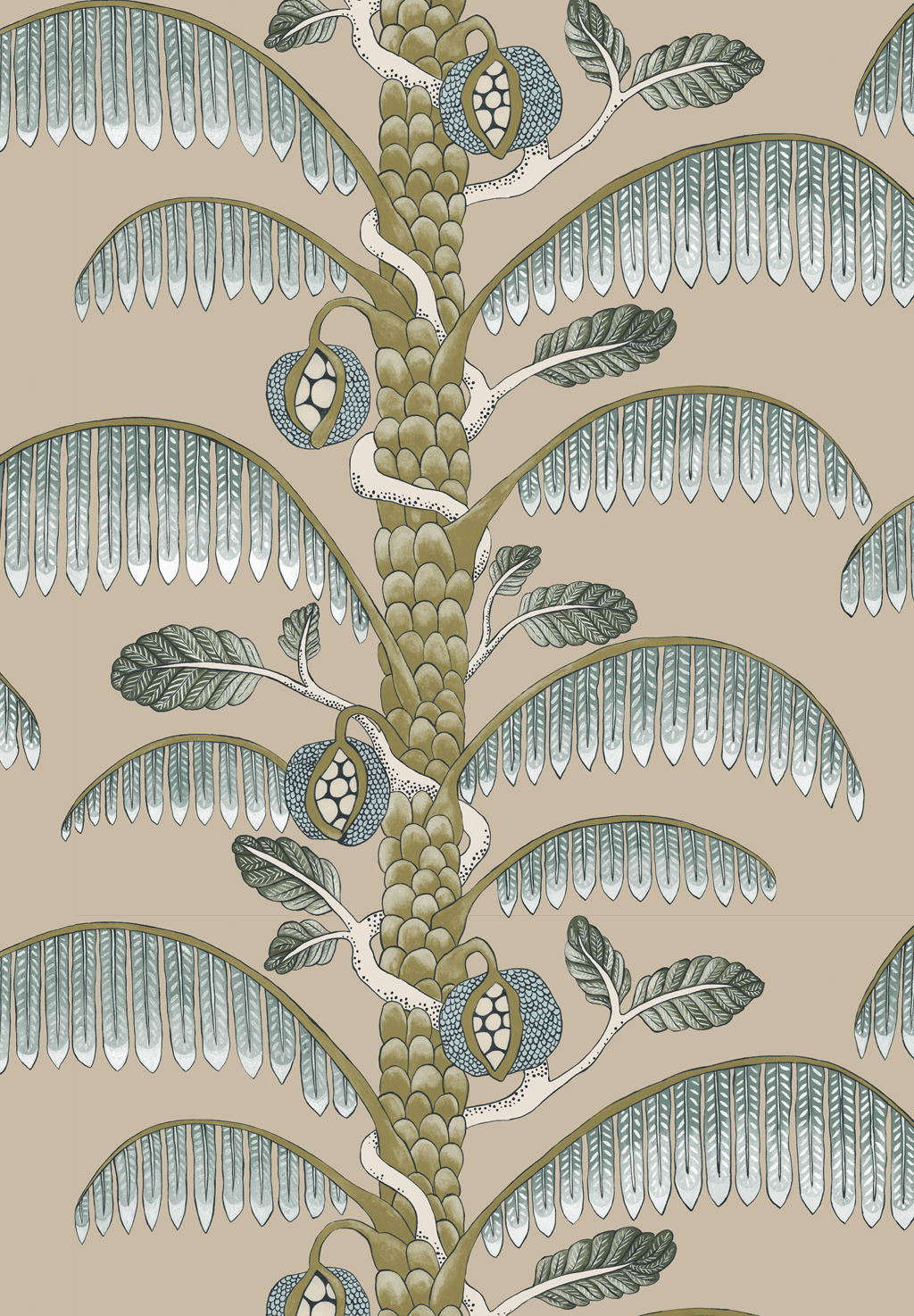 Palm Stripe Wallpaper - Edge Sand