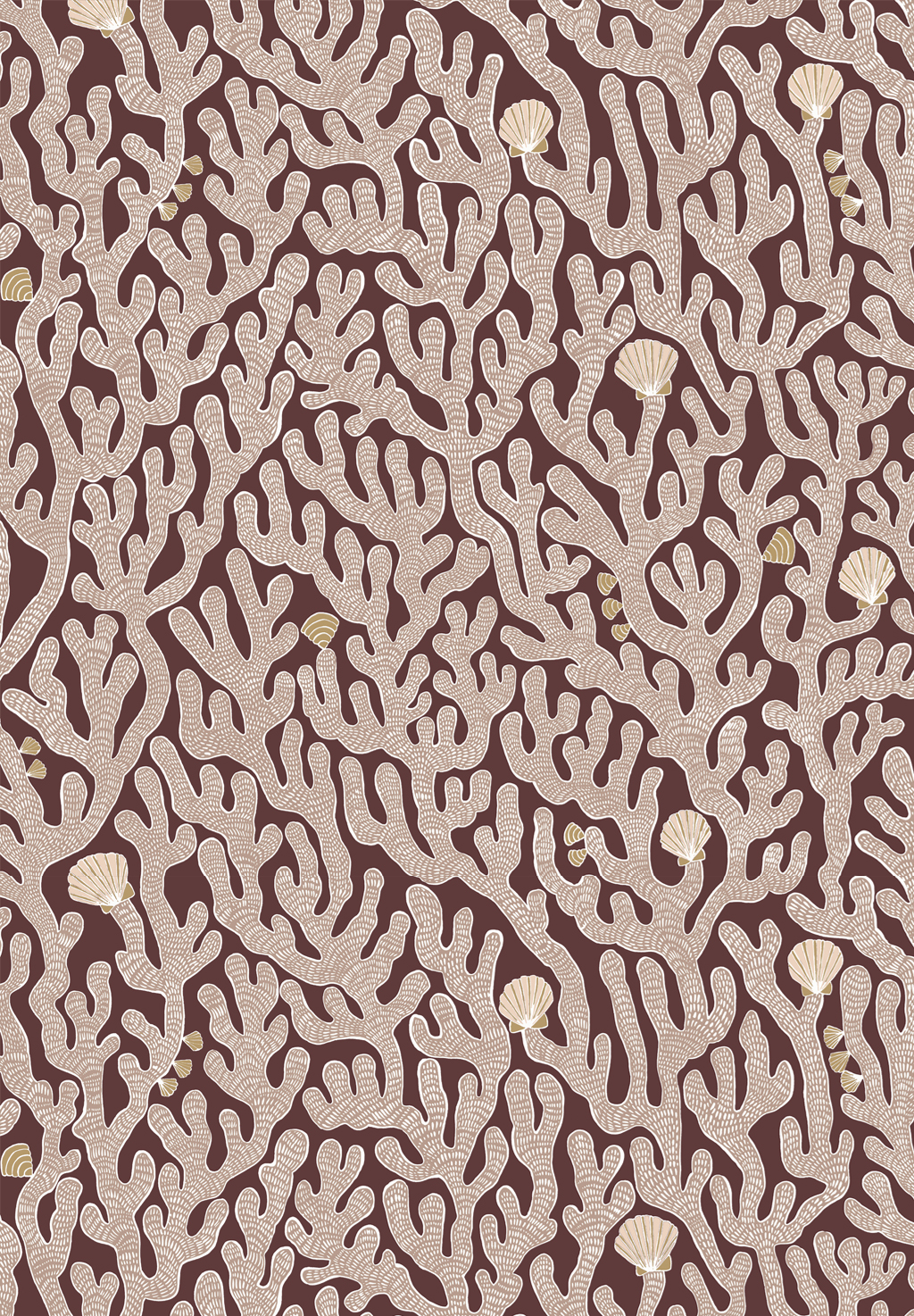 Coral Wallpaper - Spicer Brown