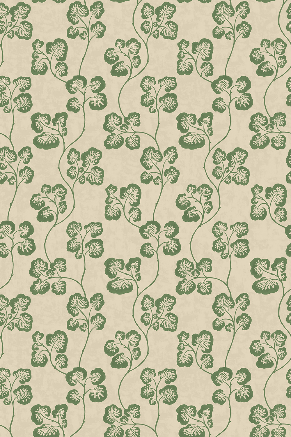 Cabbage Check Wallpaper - Brookes Green and Edge Sand