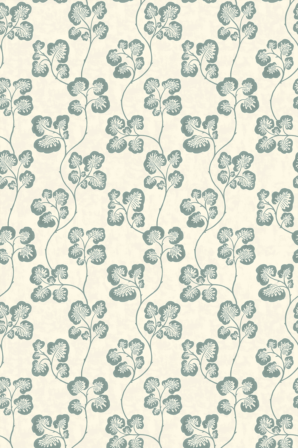 Cabbage Check Wallpaper - Osney Blue and Clarke White