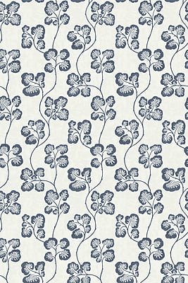 Cabbage Check Wallpaper - Bude Blue