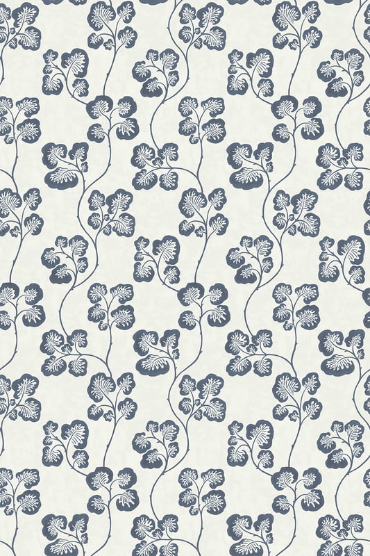 Cabbage Check Wallpaper - Bude Blue