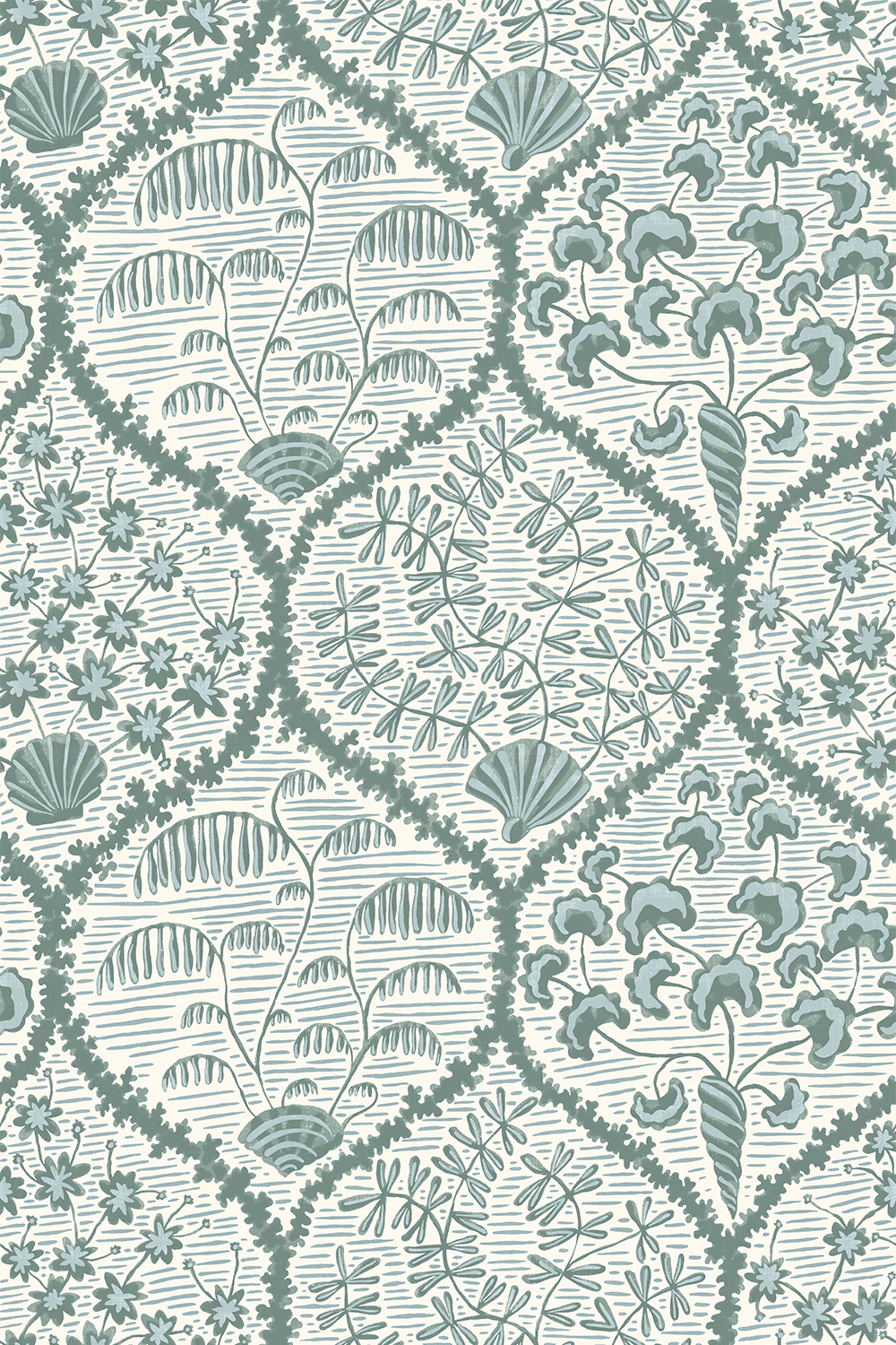 Sowerby Wallpaper - Osney Blue and Cotswold White