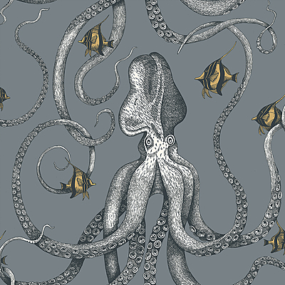 Octopoda Grand Wallpaper - Bude Blue