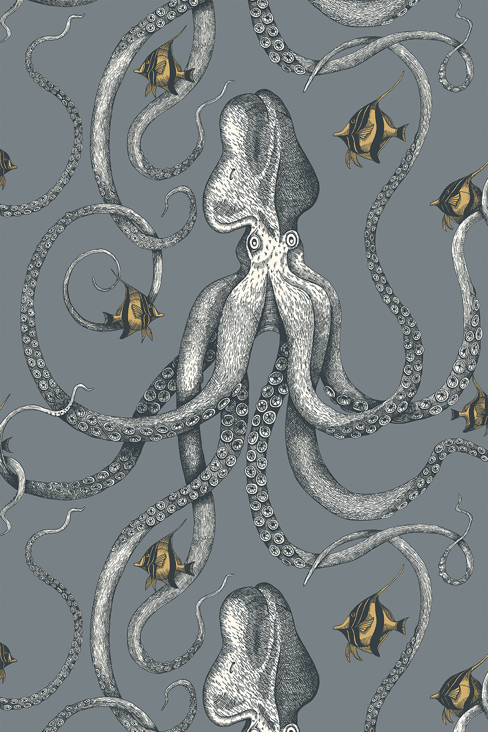 Octopoda Grand Wallpaper - Bude Blue