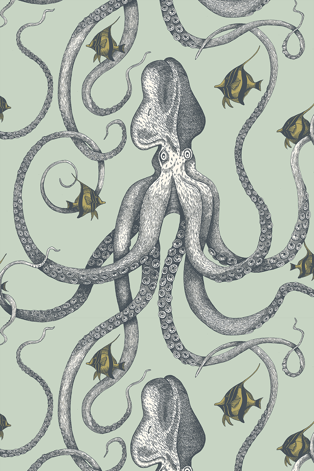 Octopoda Grand Wallpaper - Radmoor Blue