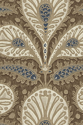 Ikat Clover Wallpaper - Brown