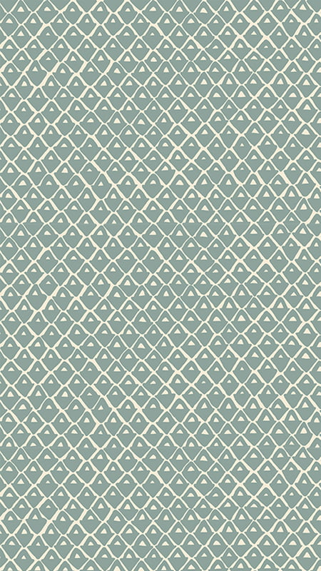 Pineapple Squares Wallpaper - Osney Blue - Salt Ridge